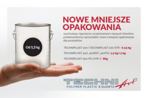 Na życzenie naszych klientów! Nowe, mniejsze opakowania żywicy!